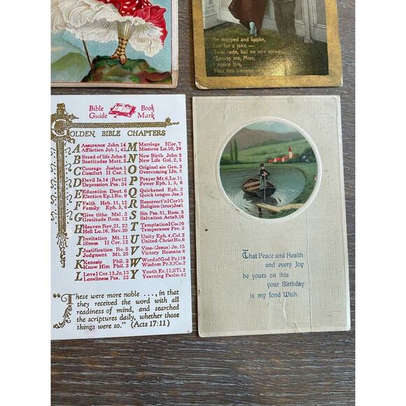 Vintage Lot of 5 Collectible Greeting Cards / Post Cards 1900s - Picture 2 of 5